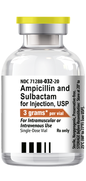 Ampicillin and Sulbactam for Injection, USP 3 g